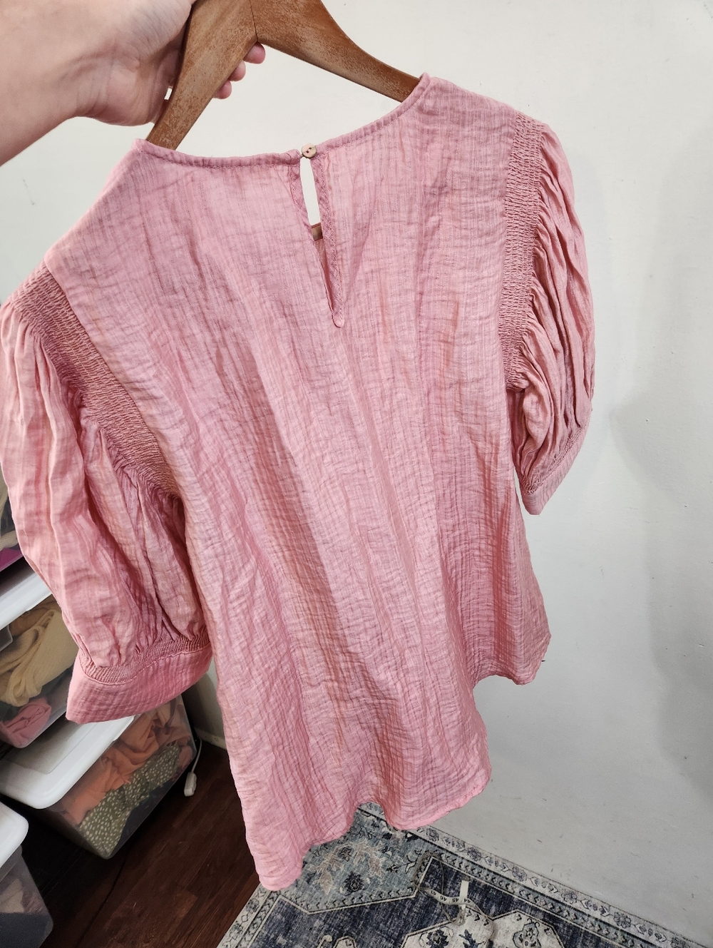 Jodifl Smocked Crepe Blouse - Picture 3 of 5